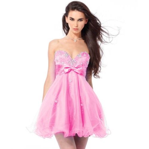 розовые платья на выпускной для элегантных девушек
